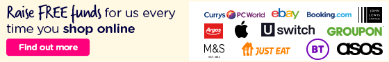 easyfundraising banner with logos of popular shops
